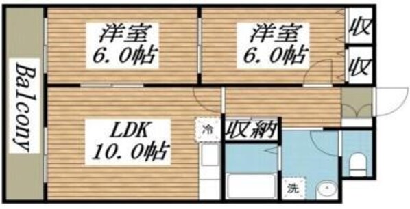 上尾駅 徒歩50分 2階の物件間取画像